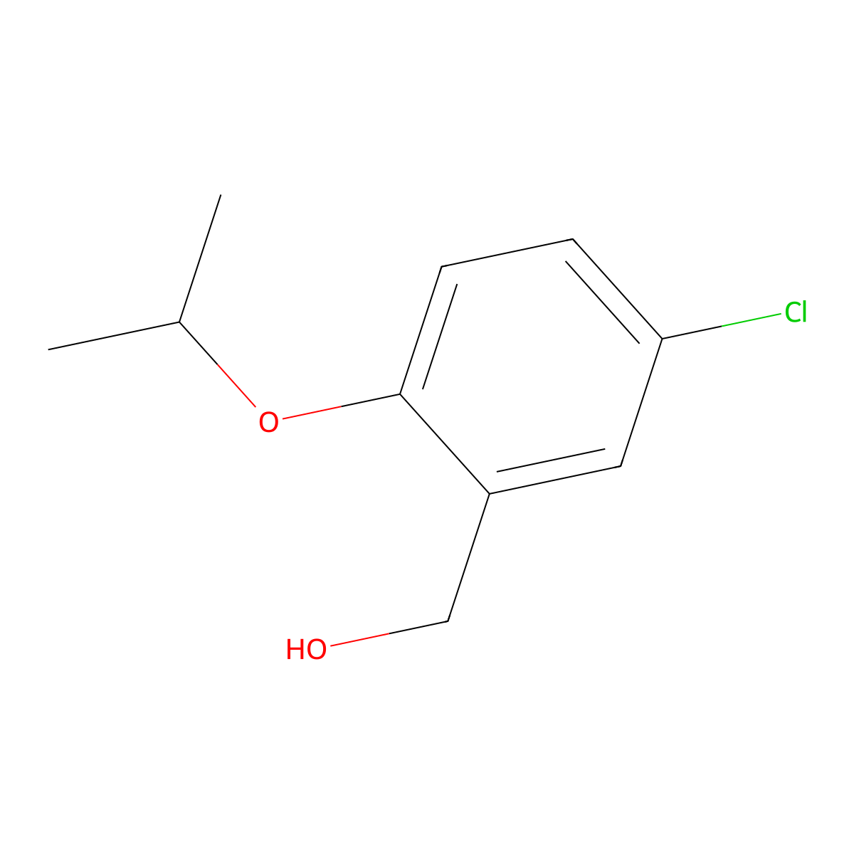 (5-Chloro-2-isopropoxyphenyl)methanol molecular structure, CAS 23426-35-9