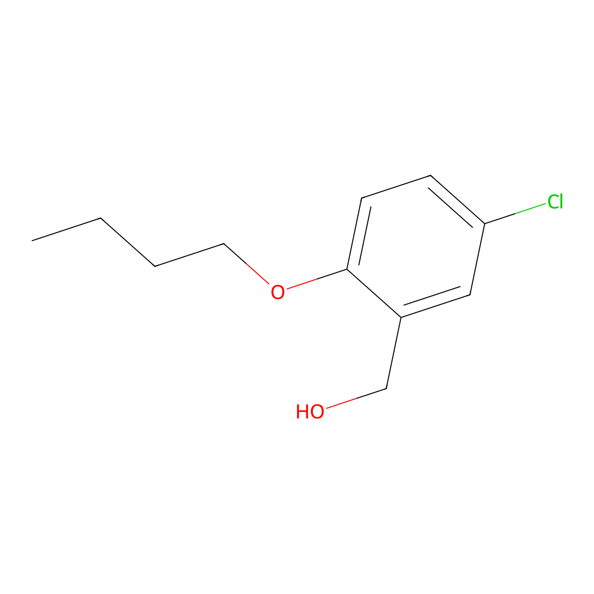 (2-Butoxy-5-chlorophenyl)methanol molecular structure, CAS 23426-36-0