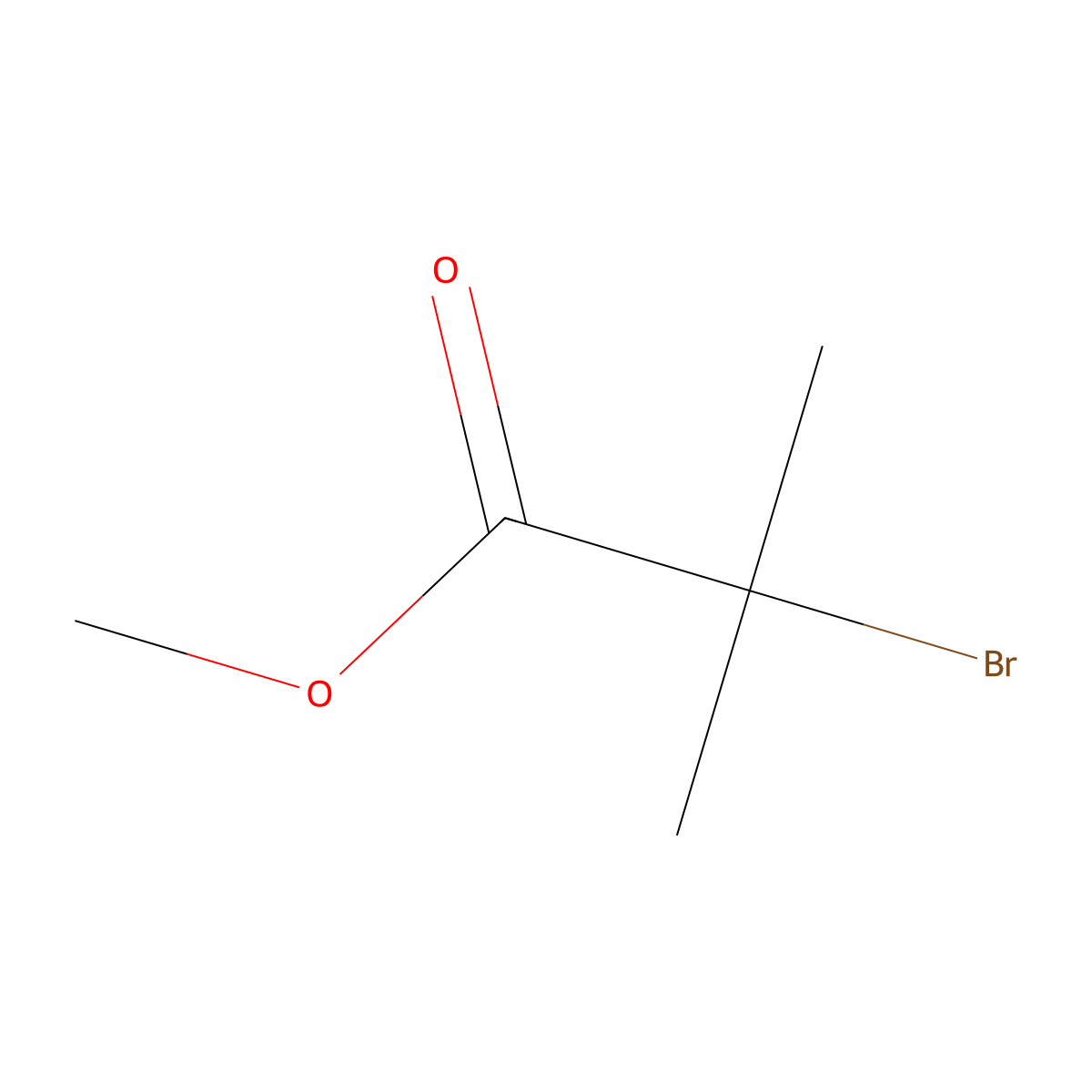 Methyl 2-bromo-2-methylpropionate molecular structure, CAS 23426-63-3