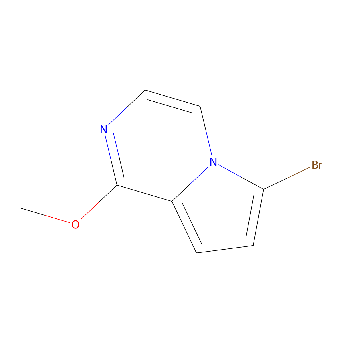6-Bromo-1-methoxypyrrolo(1,2-a)pyrazine molecular structure, CAS 2342615-55-6