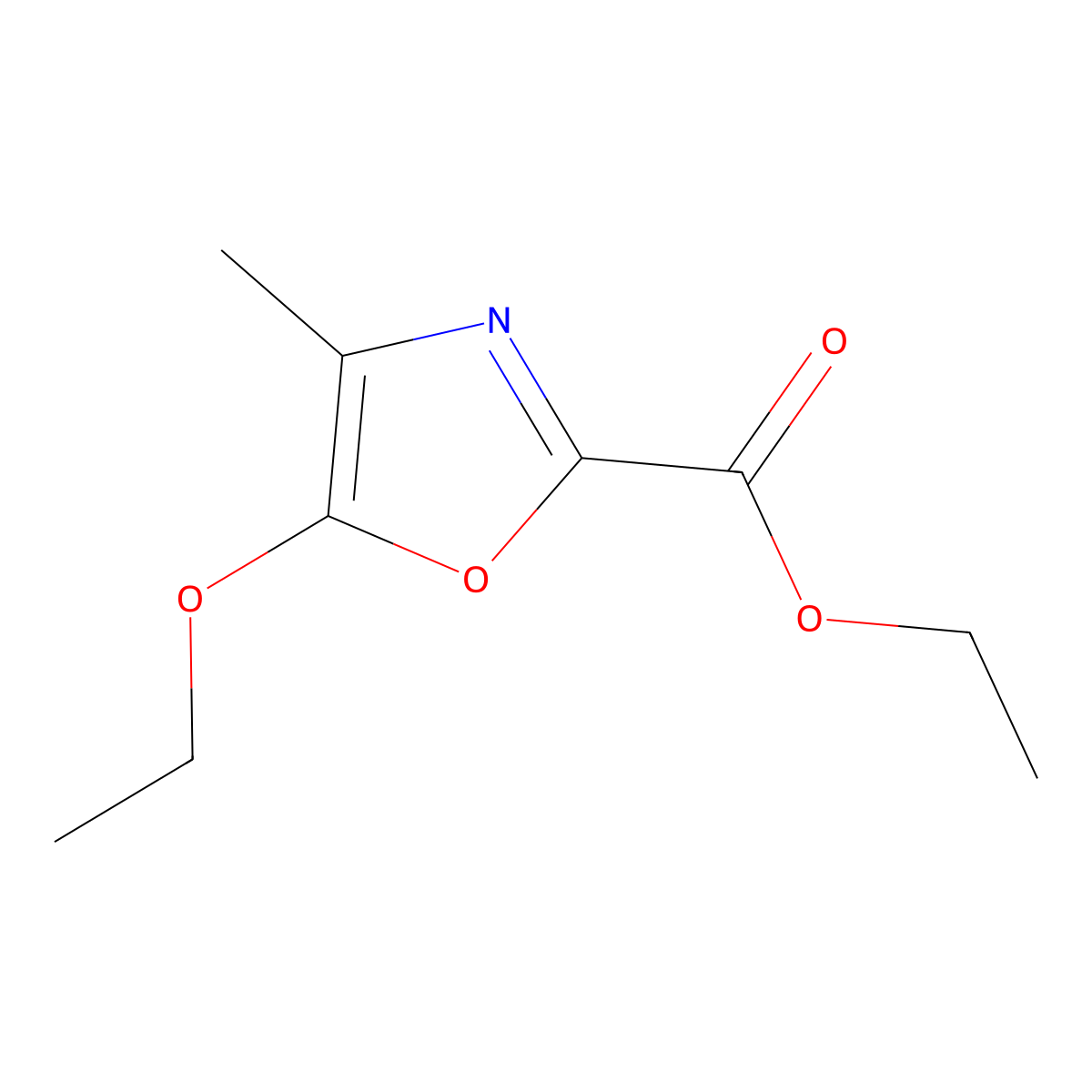 Ethyl 5-ethoxy-4-methyl-1,3-oxazole-2-carboxylate molecular structure, CAS 23429-04-1