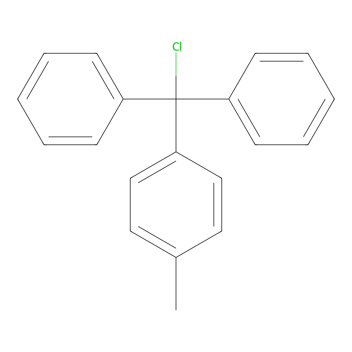 4-Methyltrityl chloride molecular structure, CAS 23429-44-9