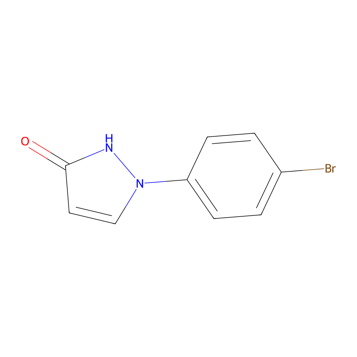 1-(4-bromophenyl)-1H-pyrazol-3-ol molecular structure, CAS 23429-74-5