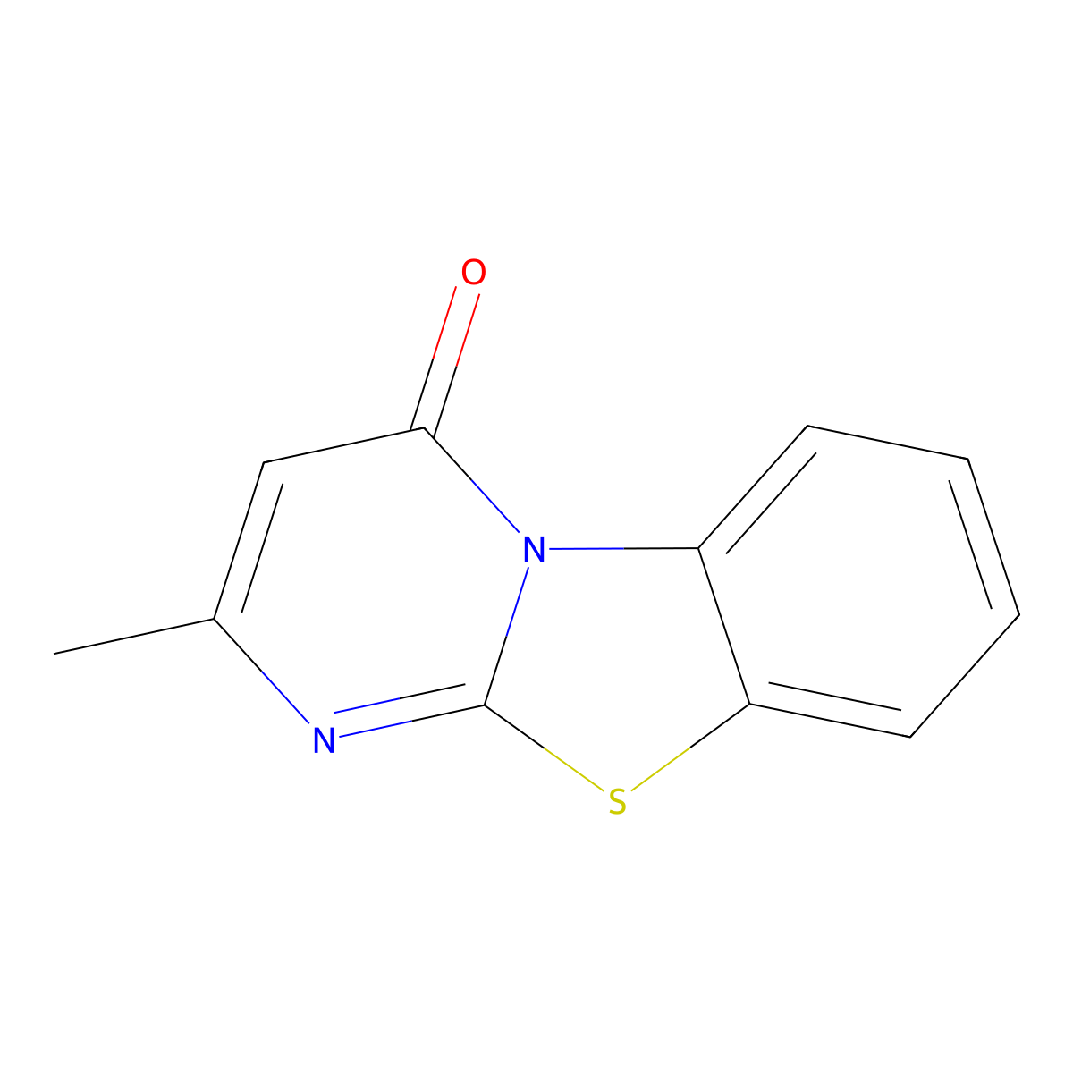 2-methyl-4H-pyrimido[2,1-b]benzothiazol-4-one molecular structure, CAS 23429-92-7