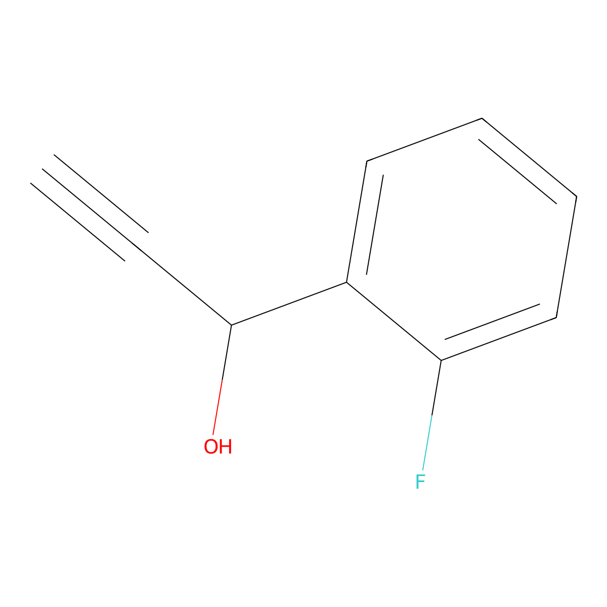 1-(2-Fluorophenyl)-2-propyn-1-ol molecular structure, CAS 2343-61-5