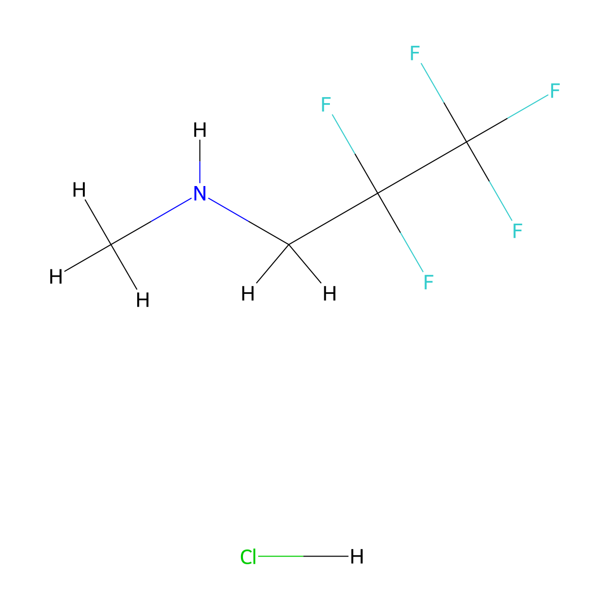 Methyl(2,2,3,3,3-pentafluoropropyl)amine hydrochloride molecular structure, CAS 2343-99-9