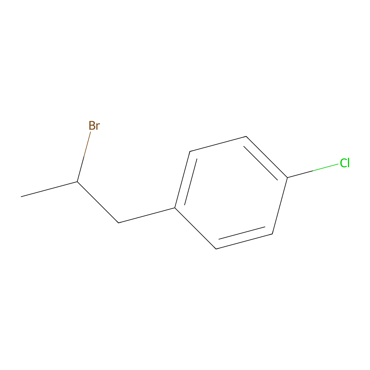 1-(2-Bromopropyl)-4-chlorobenzene molecular structure, CAS 23430-36-6