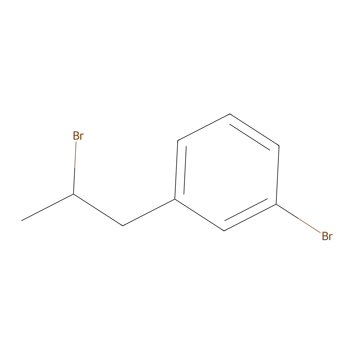 1-Bromo-3-(2-bromopropyl)benzene molecular structure, CAS 23430-37-7