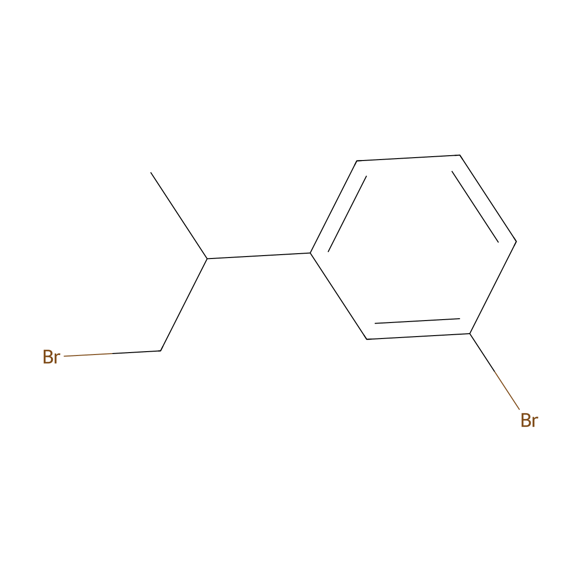 1-Bromo-3-(1-bromopropan-2-yl)benzene molecular structure, CAS 23430-49-1