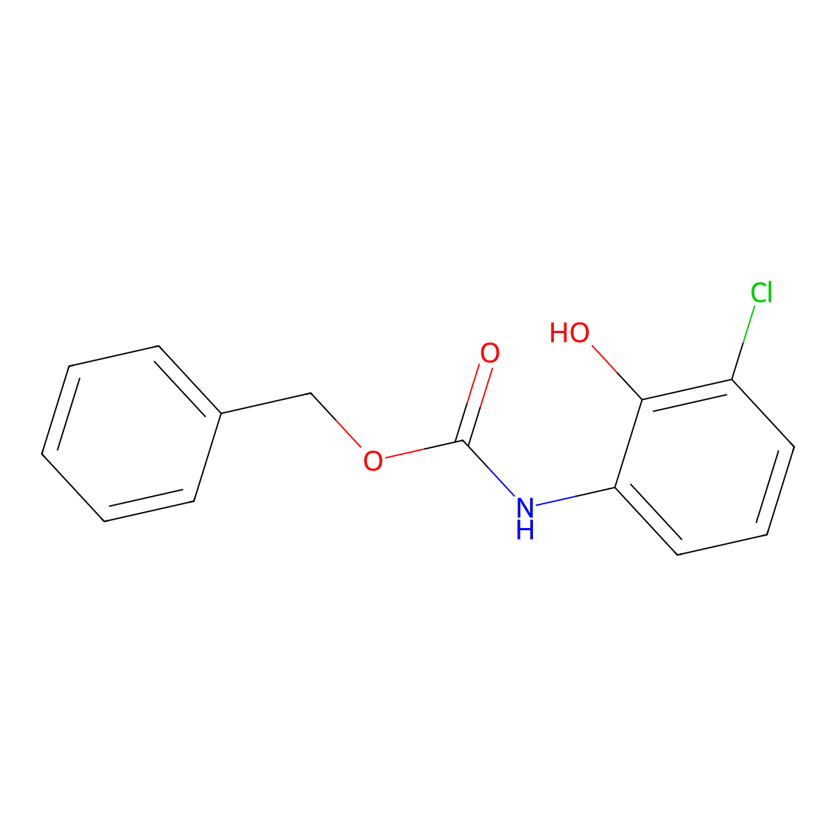 benzyl N-(3-chloro-2-hydroxyphenyl)carbamate molecular structure, CAS 2343001-43-2