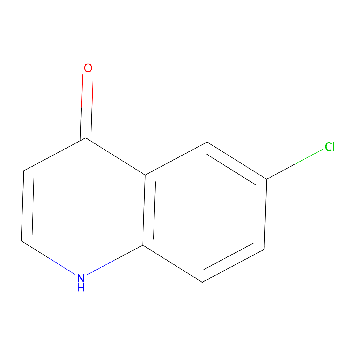 6-Chloro-4-quinolinol molecular structure, CAS 23432-43-1