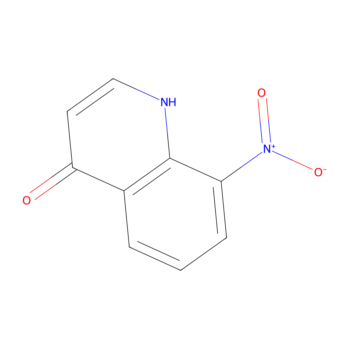 4-Hydroxy-8-nitroquinoline molecular structure, CAS 23432-46-4