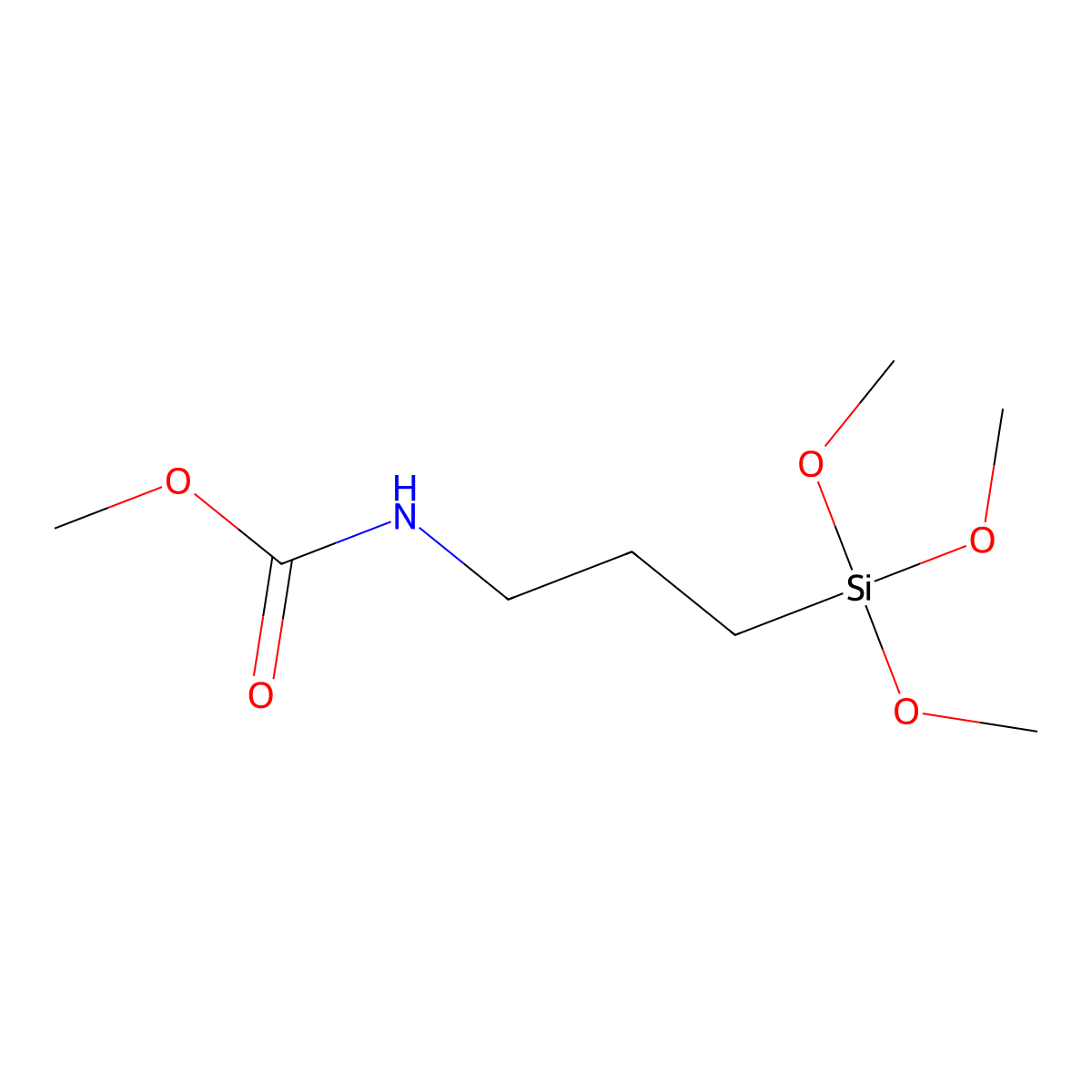 Methyl [3-(trimethoxysilyl)propyl]carbamate molecular structure, CAS 23432-62-4