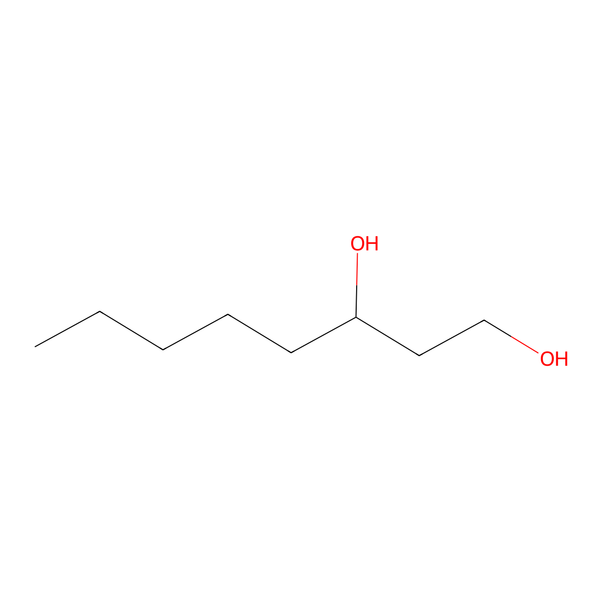 Octane-1,3-diol molecular structure, CAS 23433-05-8