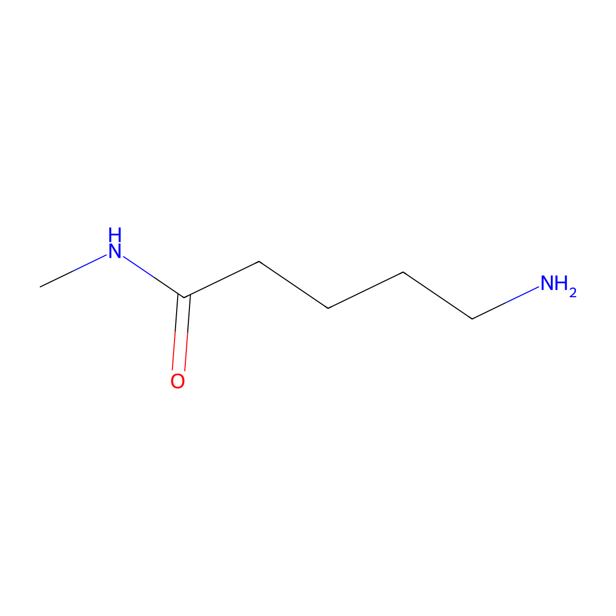 5-amino-N-methylpentanamide molecular structure, CAS 23434-27-7