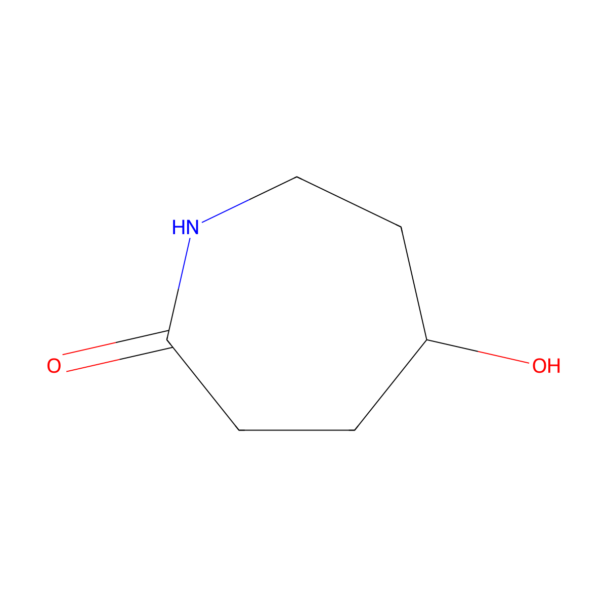 5-Hydroxyazepan-2-one molecular structure, CAS 23435-09-8