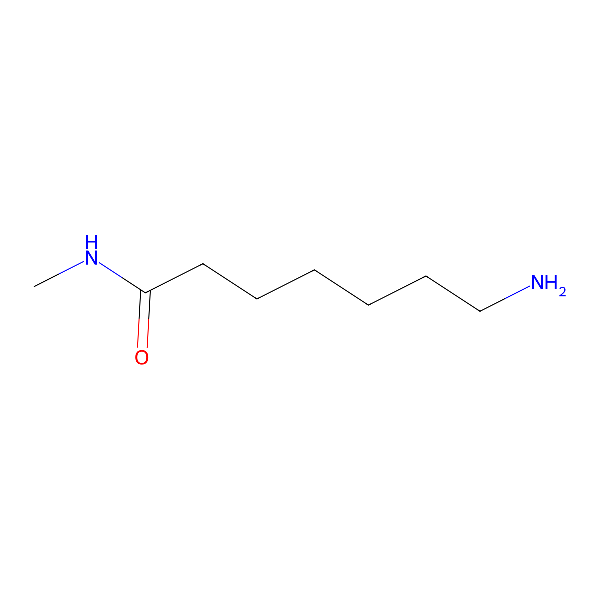 7-amino-N-methylheptanamide molecular structure, CAS 23435-14-5