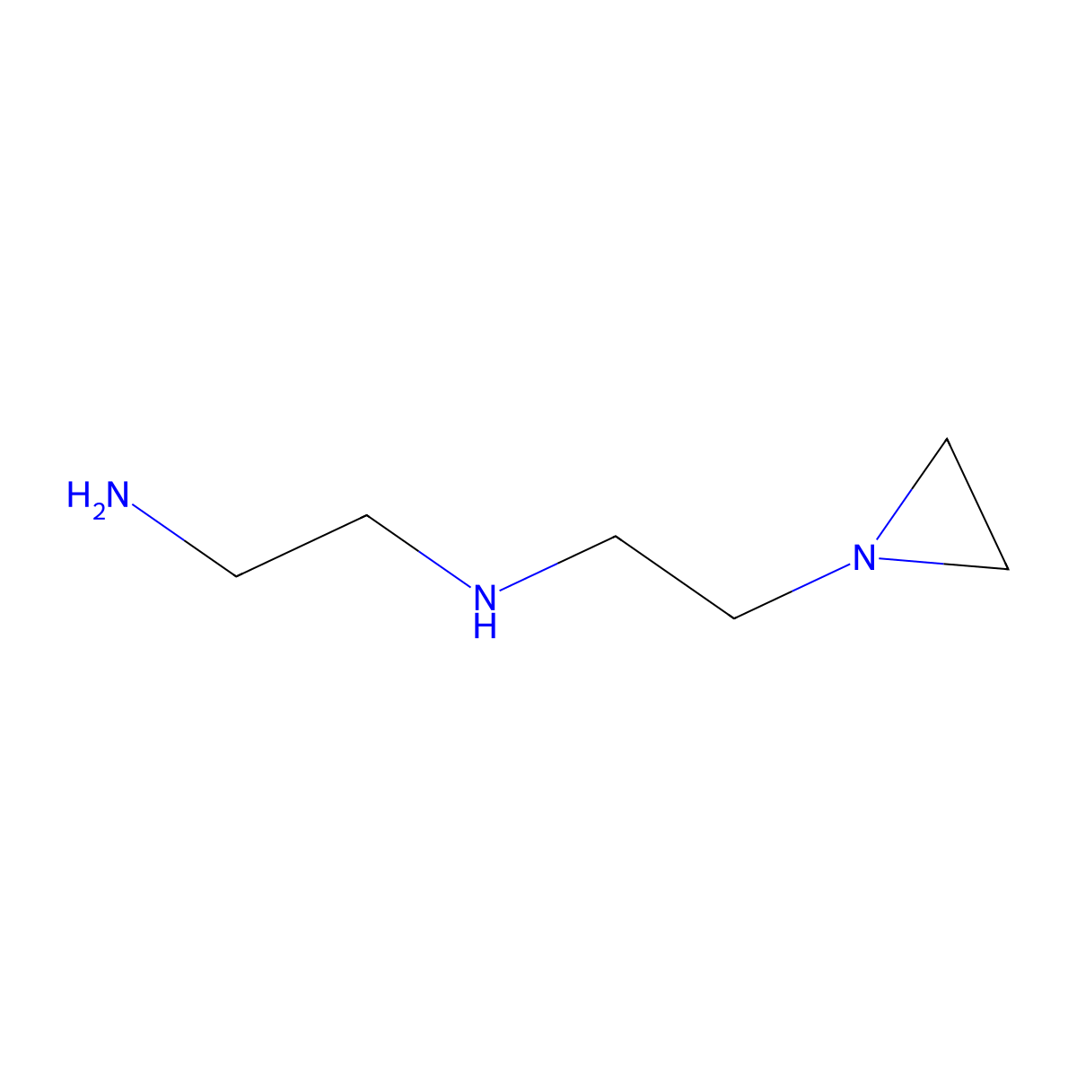 N-(2-aminoethyl)-1-aziridineethanamine molecular structure, CAS 23435-23-6