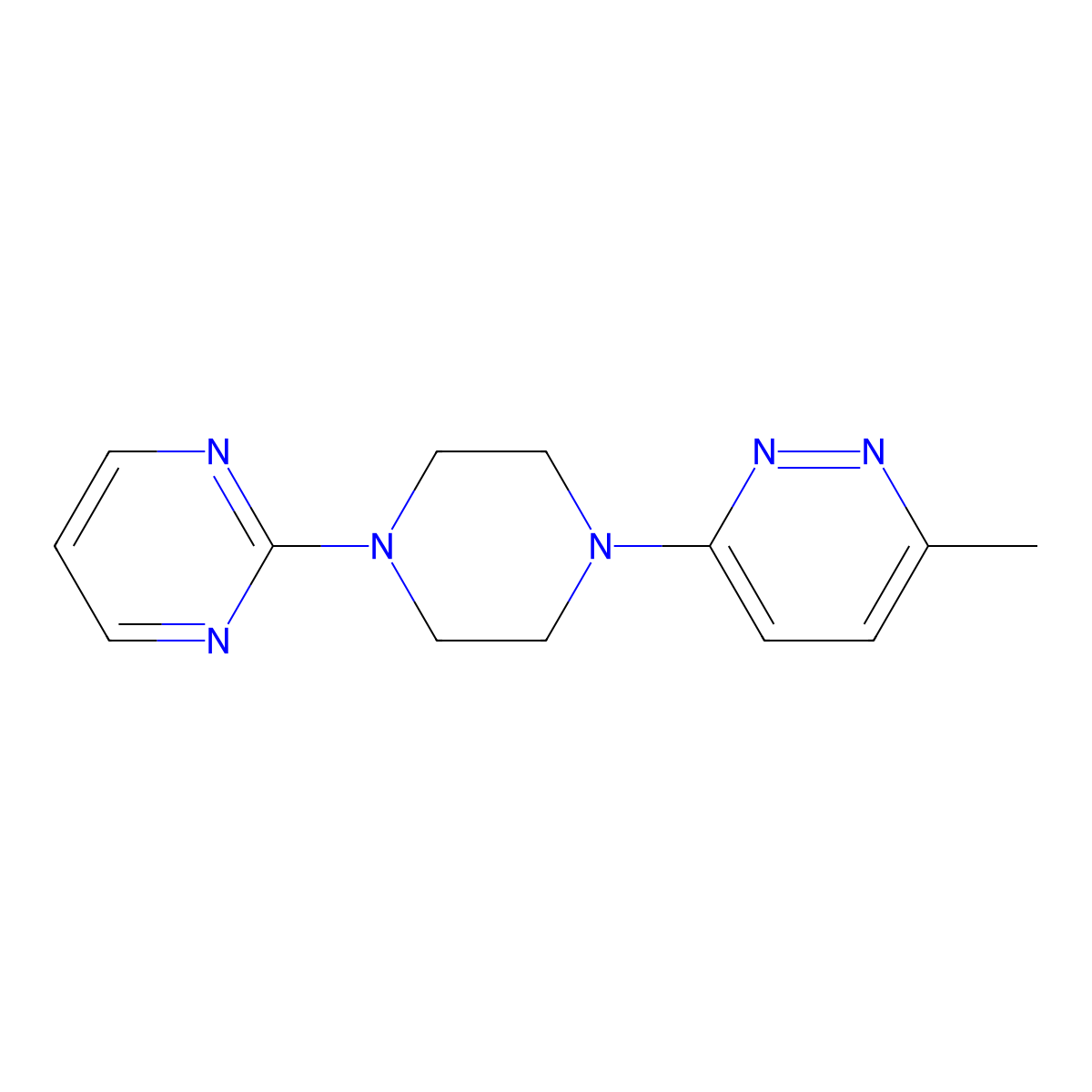 3-Methyl-6-[4-(pyrimidin-2-yl)piperazin-1-yl]pyridazine molecular structure, CAS 2343535-40-8