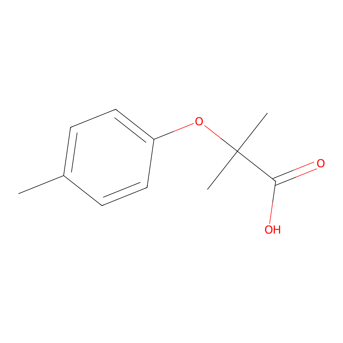 2-Methyl-2-(p-tolyloxy)propanoic acid molecular structure, CAS 23438-11-1