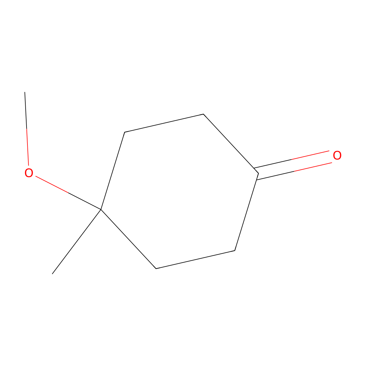 4-Methoxy-4-methylcyclohexanone molecular structure, CAS 23438-15-5