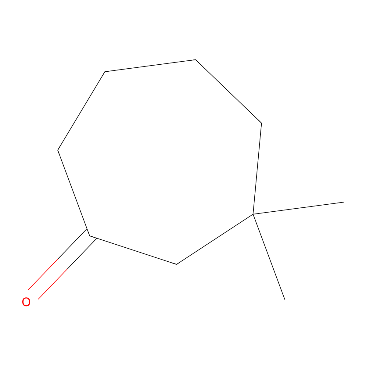 3,3-Dimethylcycloheptan-1-one molecular structure, CAS 23438-70-2
