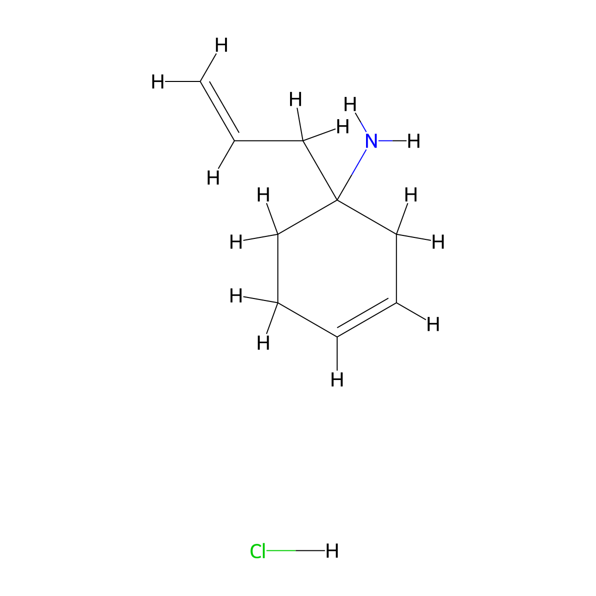 1-(Prop-2-en-1-yl)cyclohex-3-en-1-amine hydrochloride molecular structure, CAS 23438-96-2