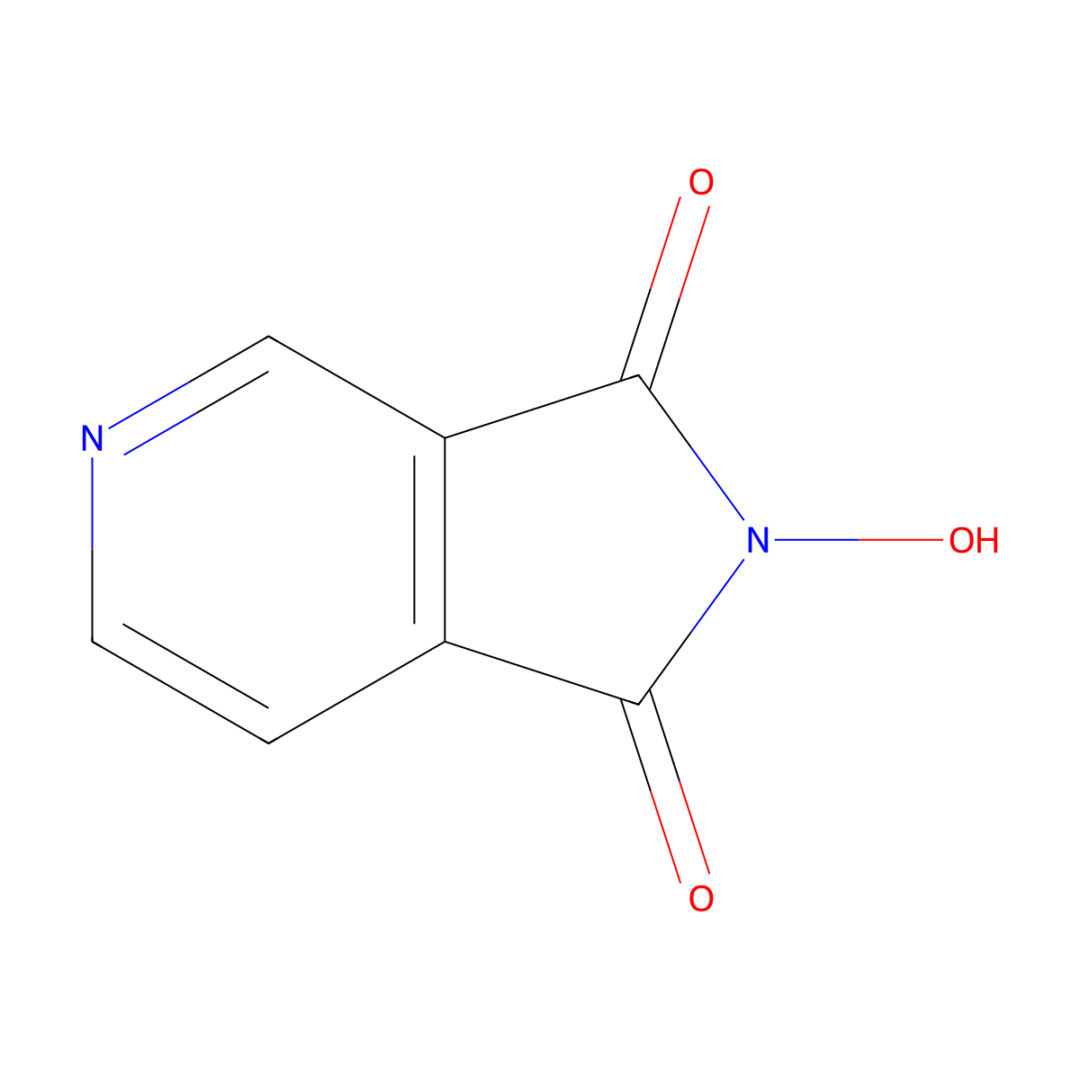 2-Hydroxy-1H-pyrrolo[3,4-c]pyridine-1,3(2H)-dione molecular structure, CAS 23439-88-5
