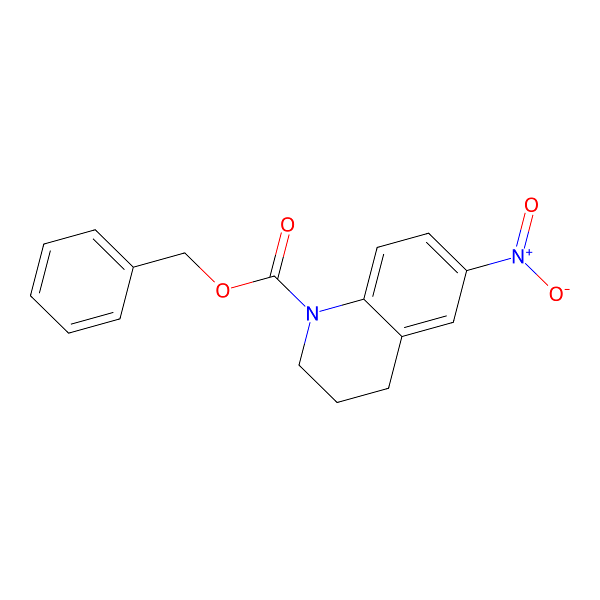 Benzyl 6-nitro-1,2,3,4-tetrahydroquinoline-1-carboxylate molecular structure, CAS 2343925-51-7