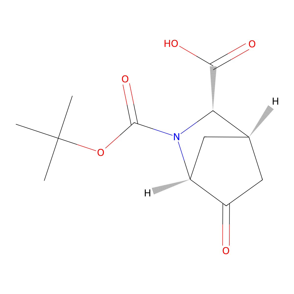 rac-(1R,3R,4S)-2-[(tert-butoxy)carbonyl]-6-oxo-2-azabicyclo[2.2.1]heptane-3-carboxylic acid molecular structure, CAS 2343963-63-1