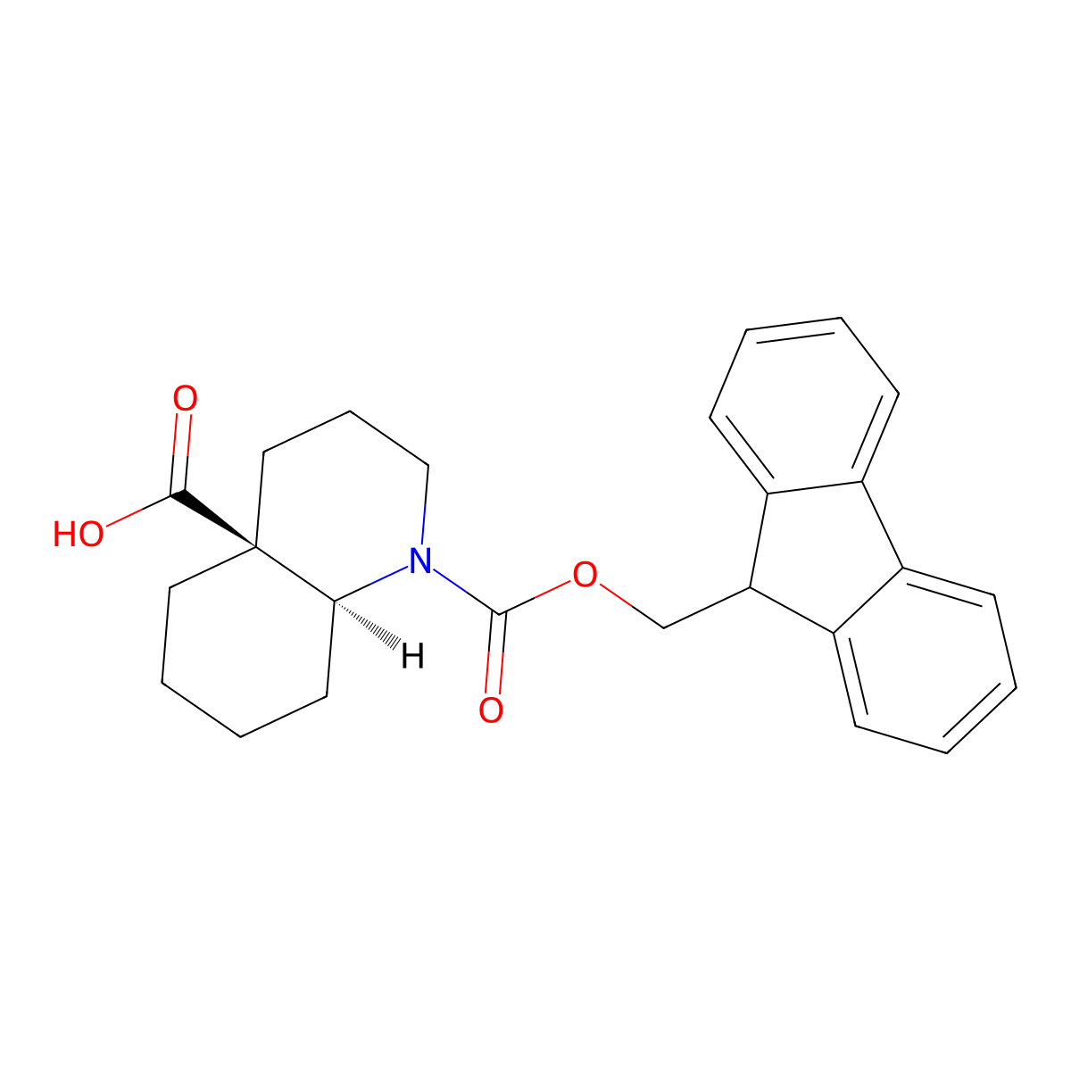 rac-(4aR,8aR)-1-{[(9H-fluoren-9-yl)methoxy]carbonyl}-decahydroquinoline-4a-carboxylic acid molecular structure, CAS 2343963-66-4