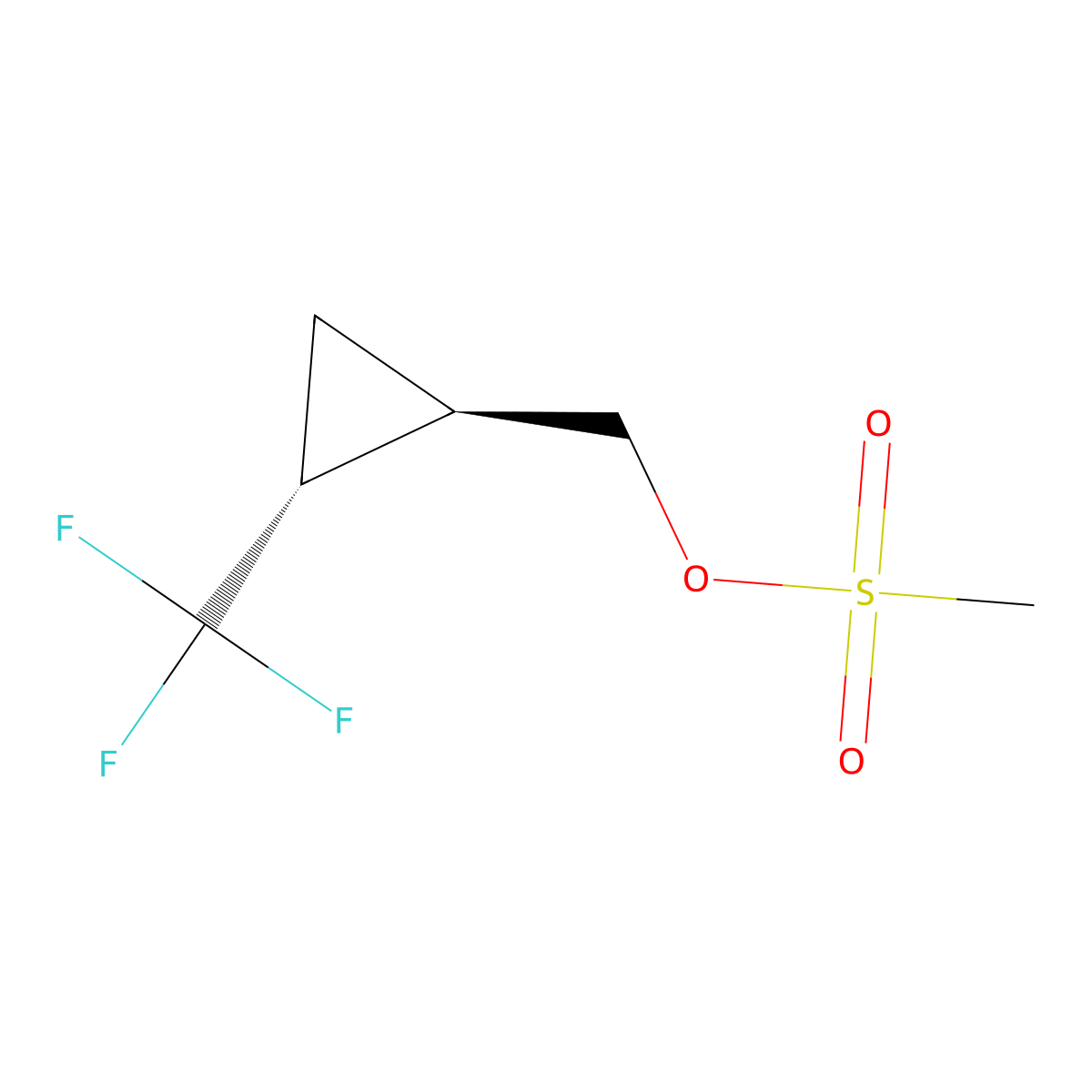 [(1R,2R)-2-(Trifluoromethyl)cyclopropyl]methyl methanesulfonate molecular structure, CAS 2343963-67-5