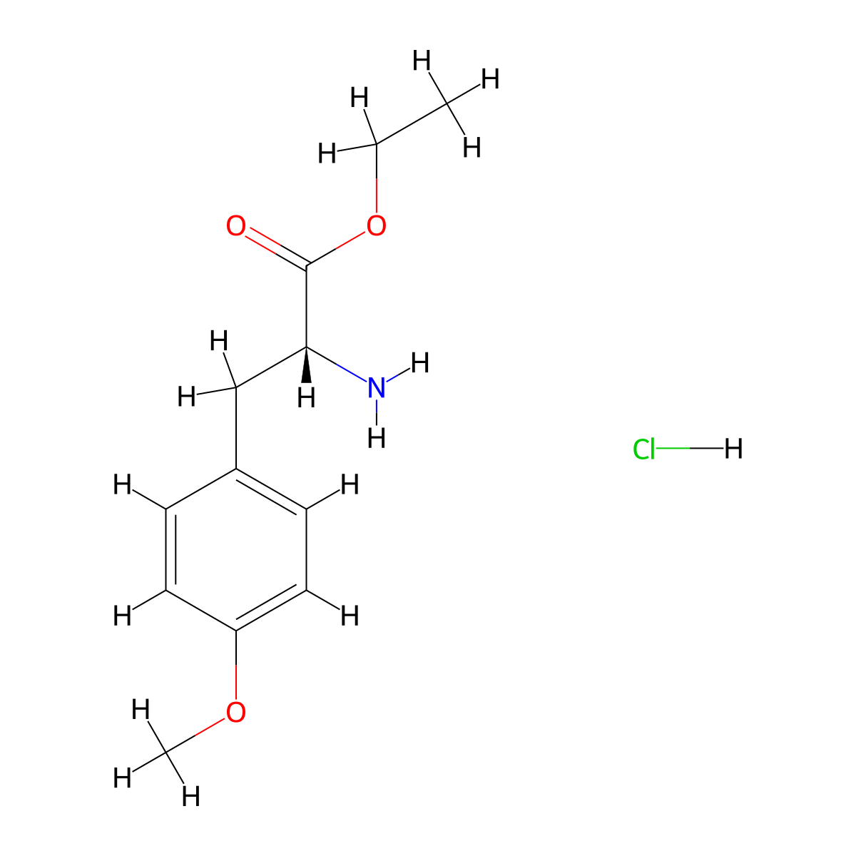 ethyl(2R)-2-amino-3-(4-methoxyphenyl)propanoatehydrochloride molecular structure, CAS 2343963-69-7