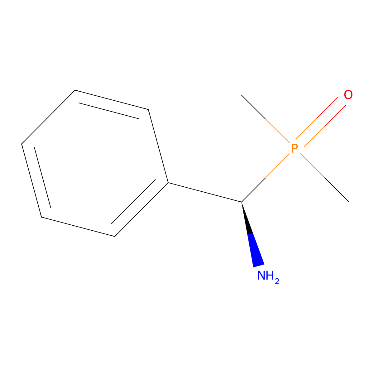 (1R)-1-(dimethylphosphoryl)-1-phenylmethanamine molecular structure, CAS 2343963-99-3