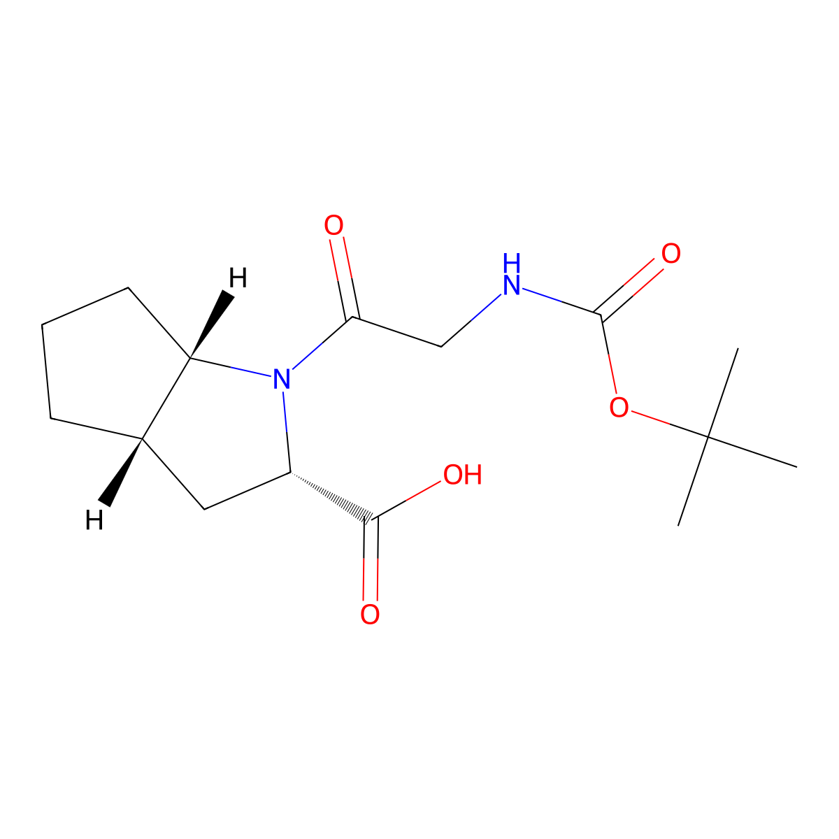 (2S,3As,6aS)-1-[2-[(2-methylpropan-2-yl)oxycarbonylamino]acetyl]-3,3a,4,5,6,6a-hexahydro-2H-cyclopenta[b]pyrrole-2-carboxylic acid molecular structure, CAS 2343964-02-1