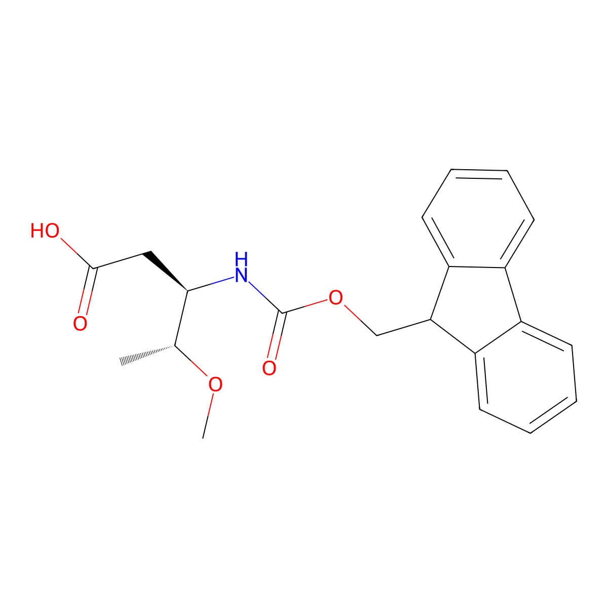 (3R,4R)-3-(9H-Fluoren-9-ylmethoxycarbonylamino)-4-methoxypentanoic acid molecular structure, CAS 2343964-11-2