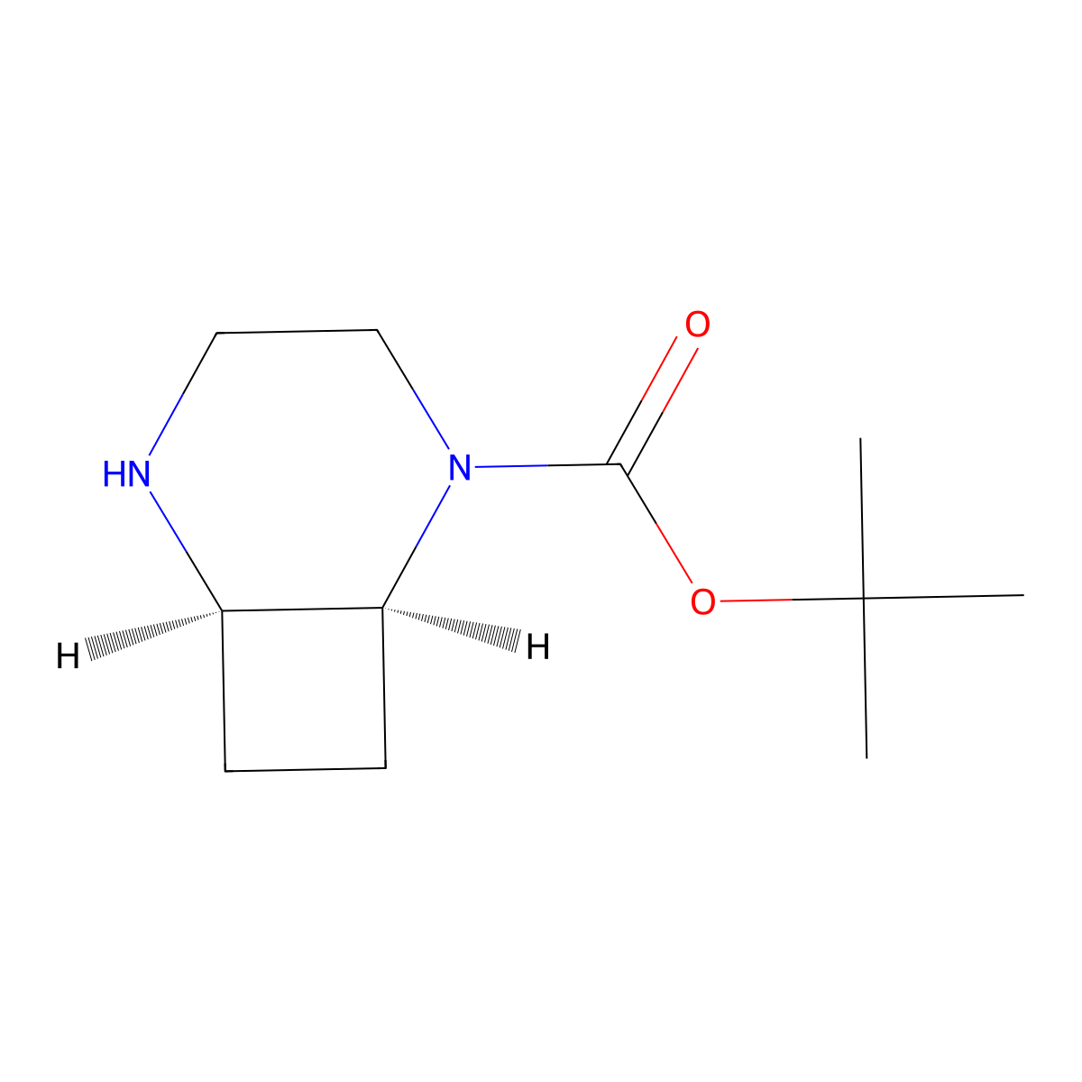 rac-tert-butyl (1R,6S)-2,5-diazabicyclo(4.2.0)octane-2-carboxylate molecular structure, CAS 2343964-43-0