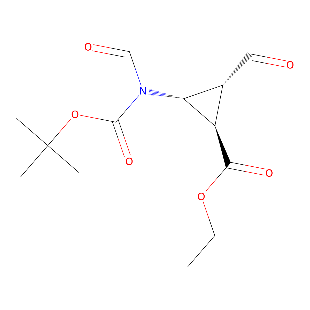 rac-ethyl (1R,2R,3R)-2-(N-((tert-butoxy)carbonyl)formamido)-3-formylcyclopropane-1-carboxylate molecular structure, CAS 2343964-46-3