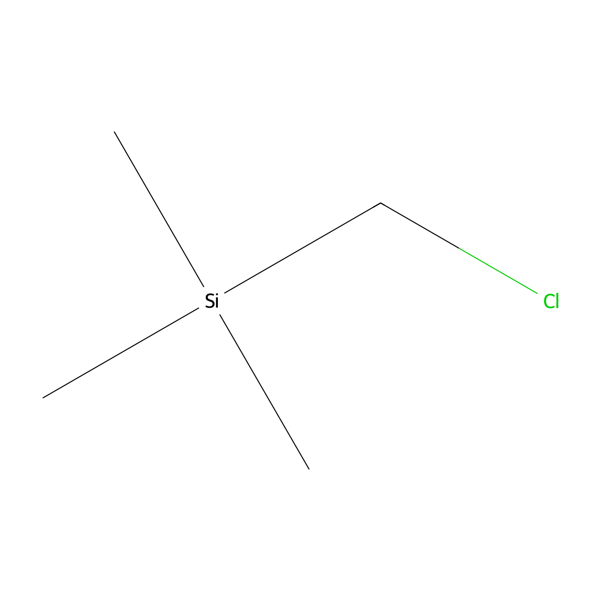 Silane, (chloromethyl)trimethyl- molecular structure, CAS 2344-80-1