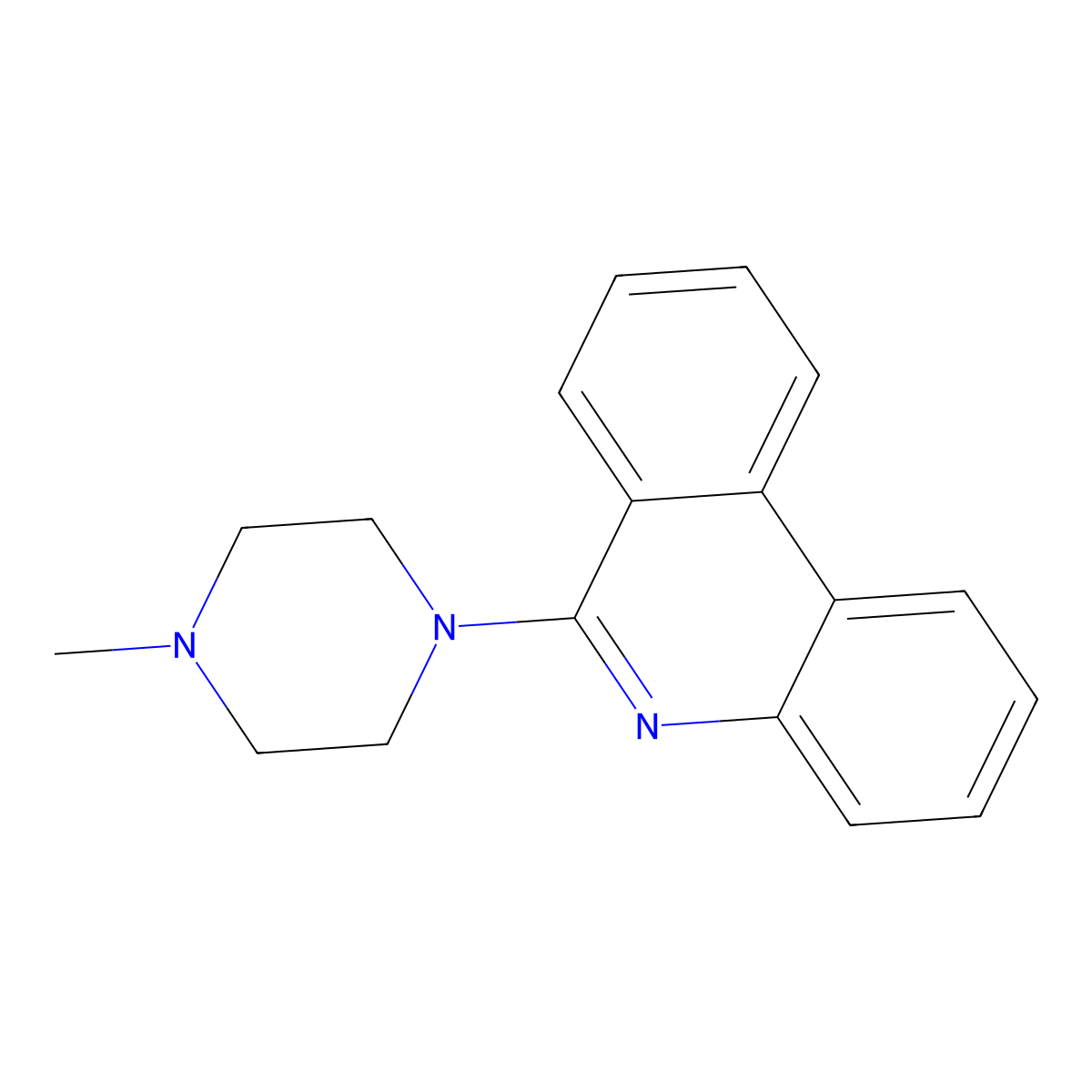 6-(4-Methyl-piperazin-1-yl)-phenanthridine molecular structure, CAS 23441-13-6