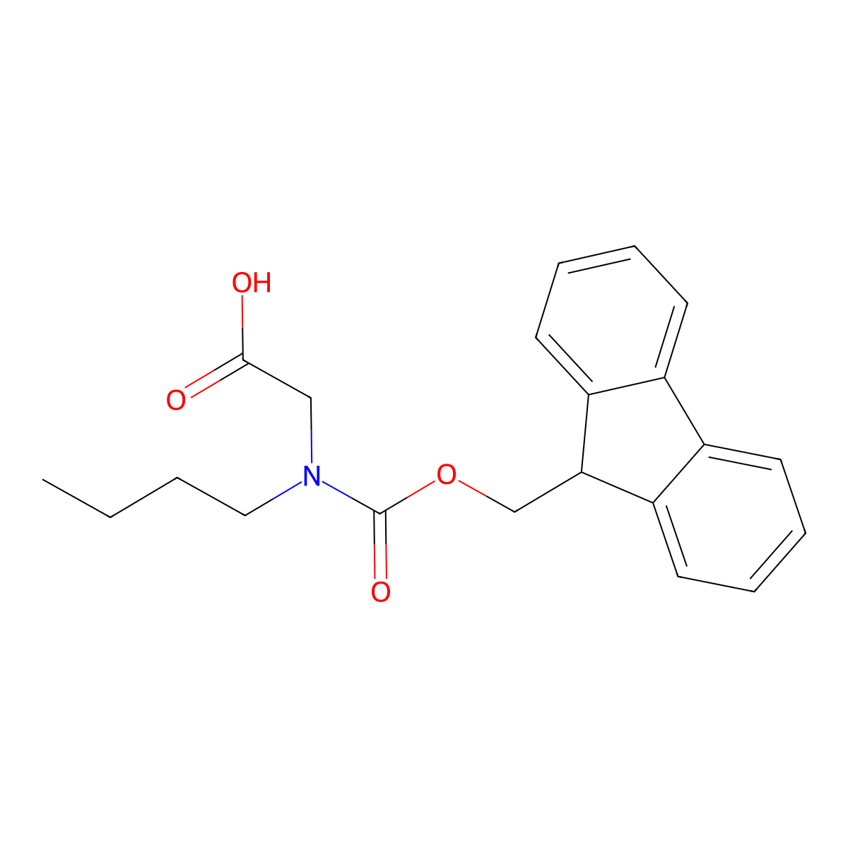 Fmoc-N-(butyl)-glycine molecular structure, CAS 234442-58-1