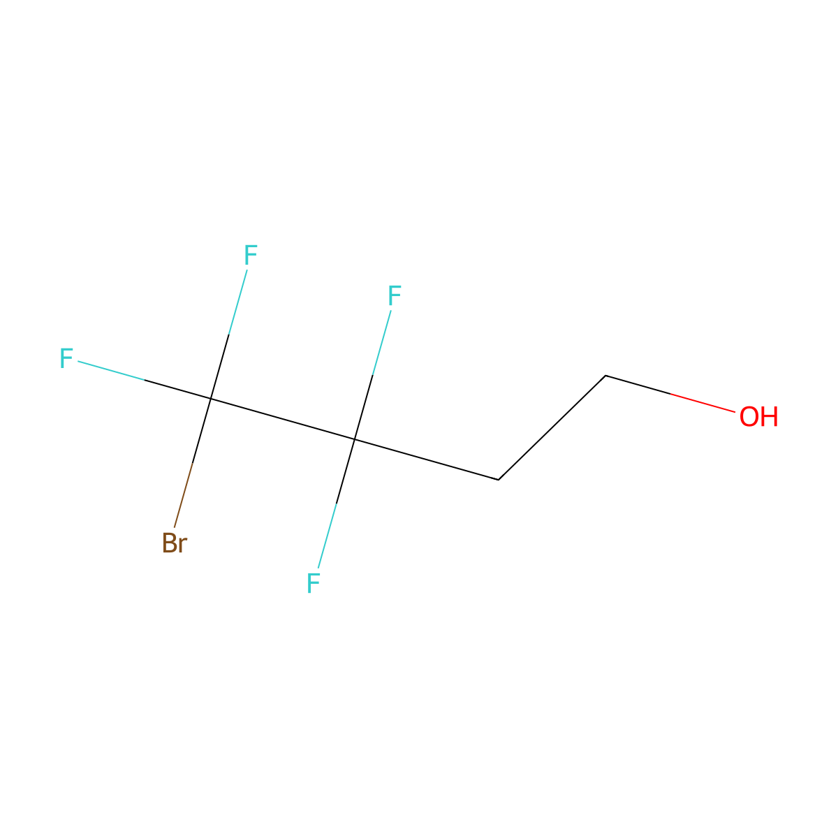4-Bromo-3,3,4,4-tetrafluorobutan-1-ol molecular structure, CAS 234443-21-1
