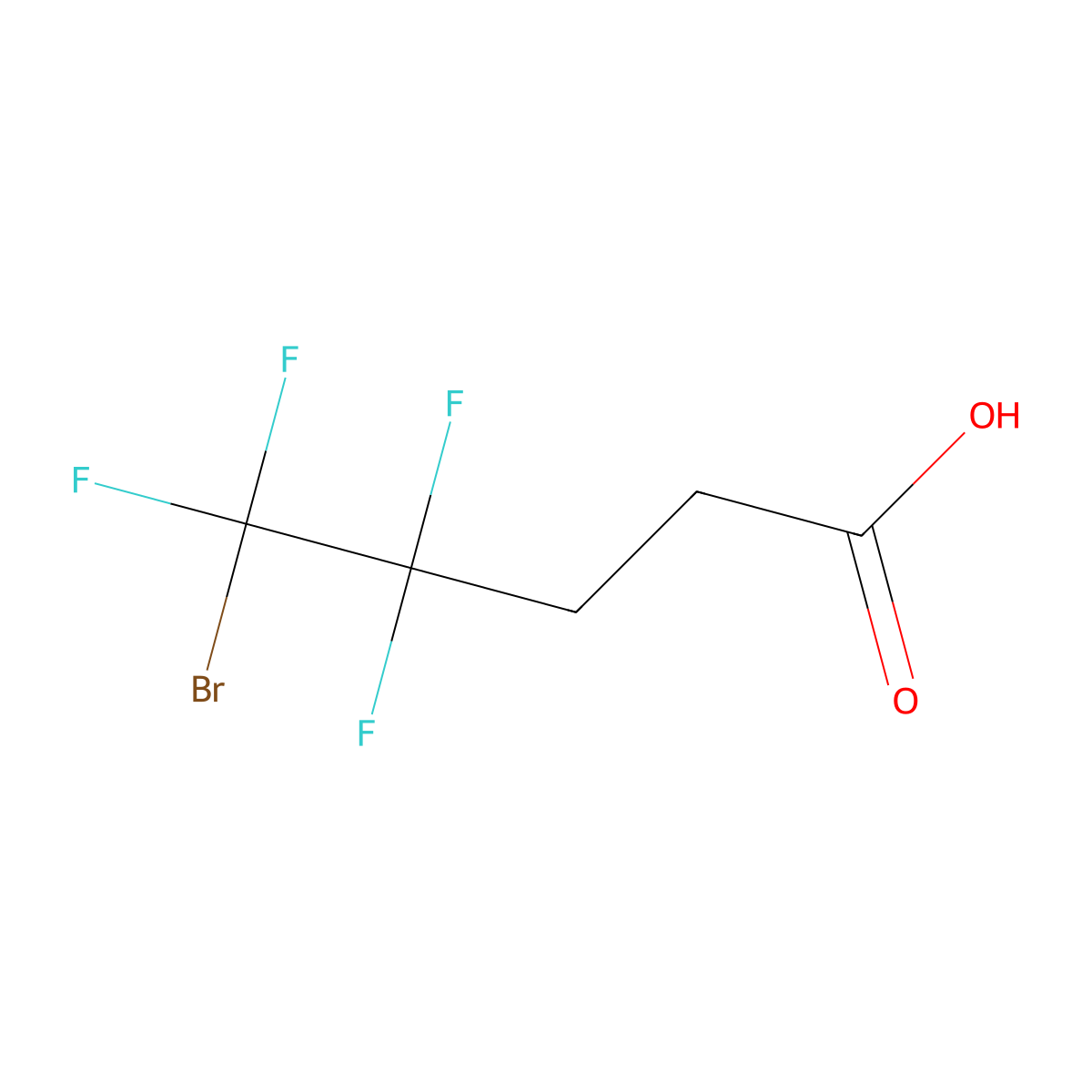 5-Bromo-4,4,5,5-tetrafluoropentanoic acid molecular structure, CAS 234443-22-2