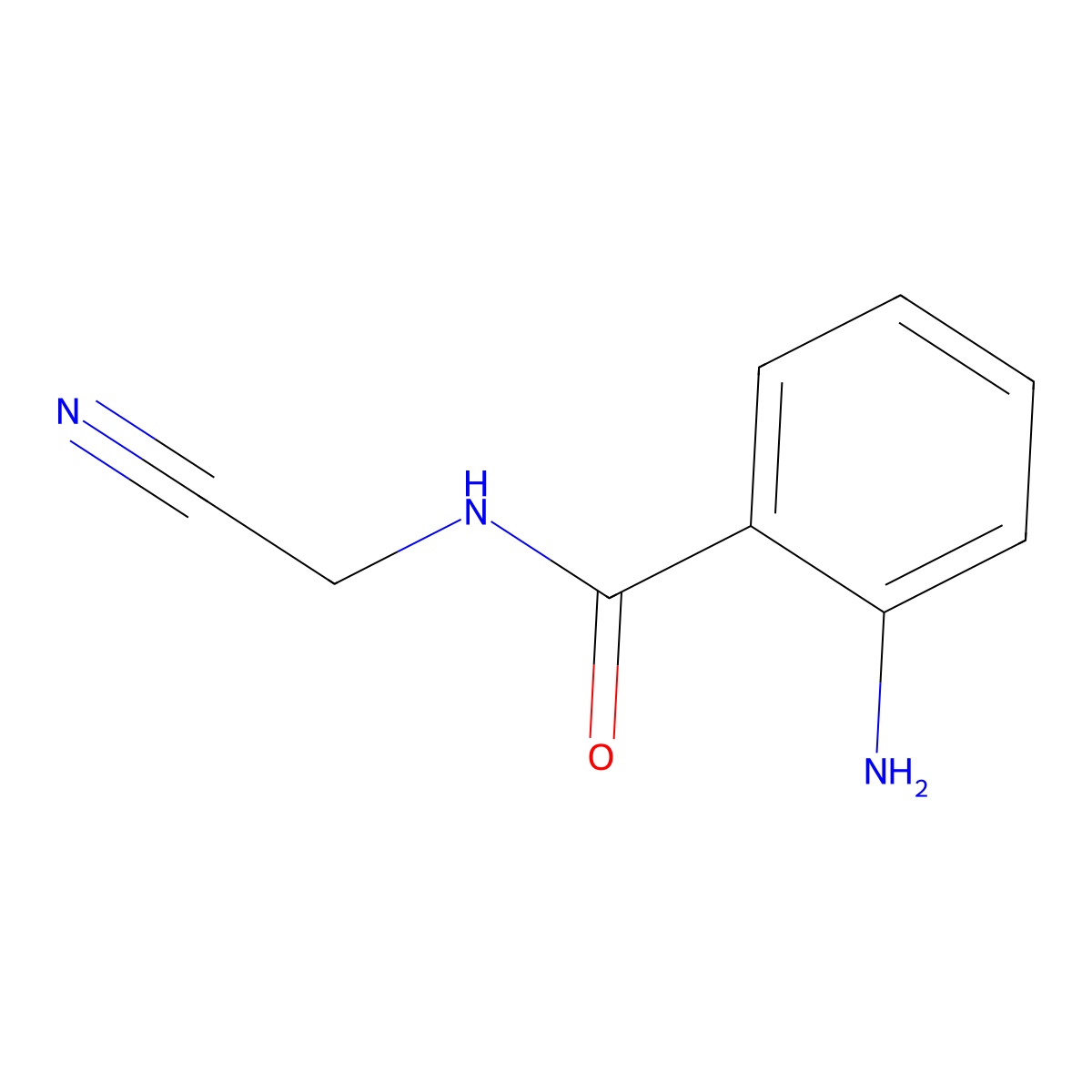 2-amino-N-(cyanomethyl)benzamide molecular structure, CAS 234444-48-5