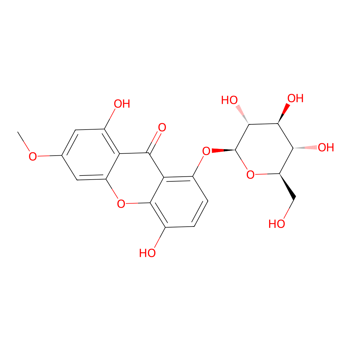 Swertianolin molecular structure, CAS 23445-00-3