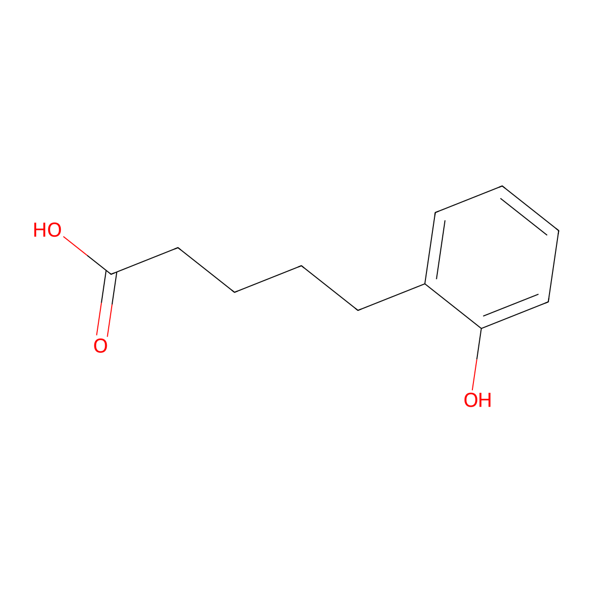 5-(2-Hydroxyphenyl)pentanoic acid molecular structure, CAS 234450-29-4
