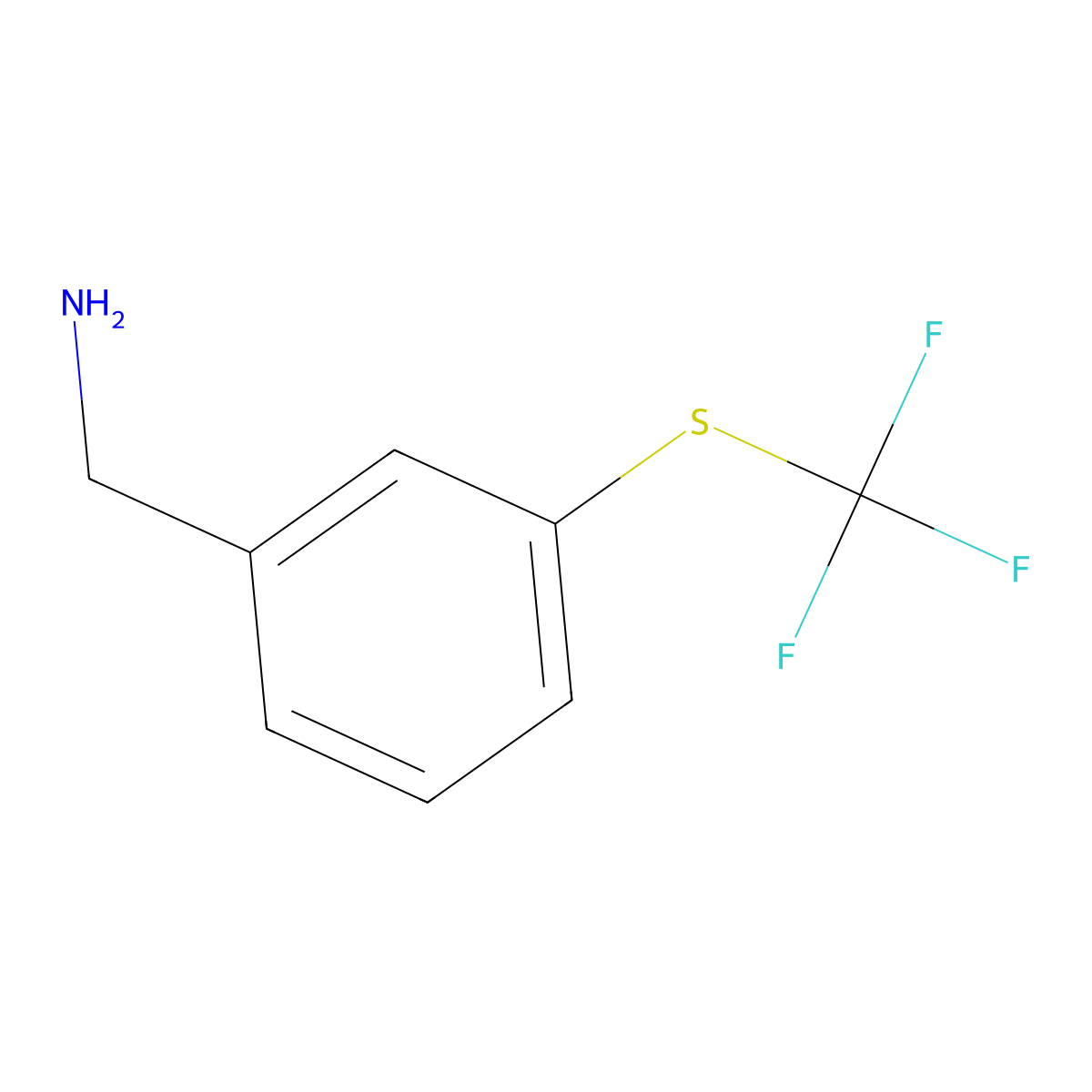 (3-((Trifluoromethyl)thio)phenyl)methanamine molecular structure, CAS 234450-33-0