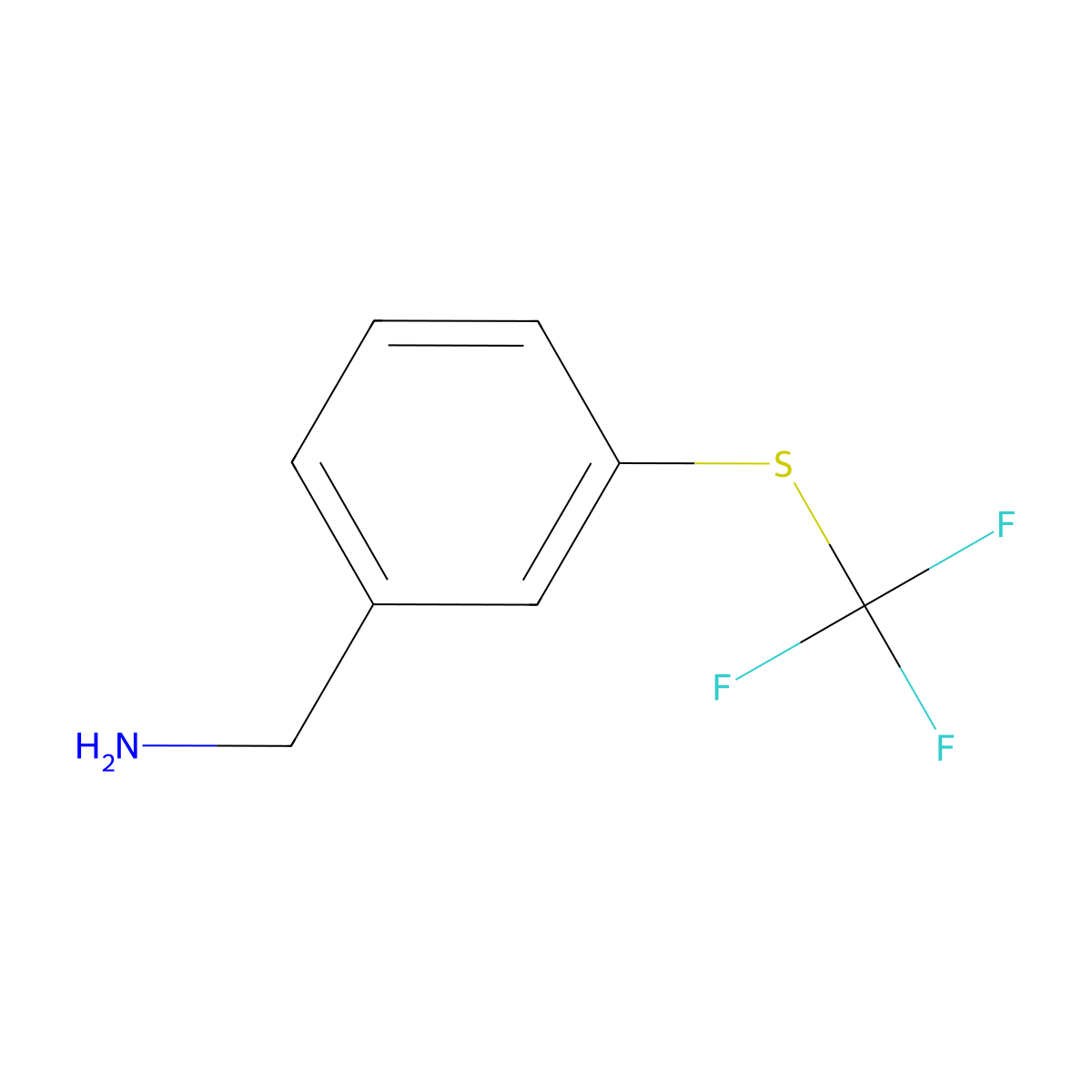 (3-((Trifluoromethyl)thio)phenyl)methanamine molecular structure, CAS 234450-33-0