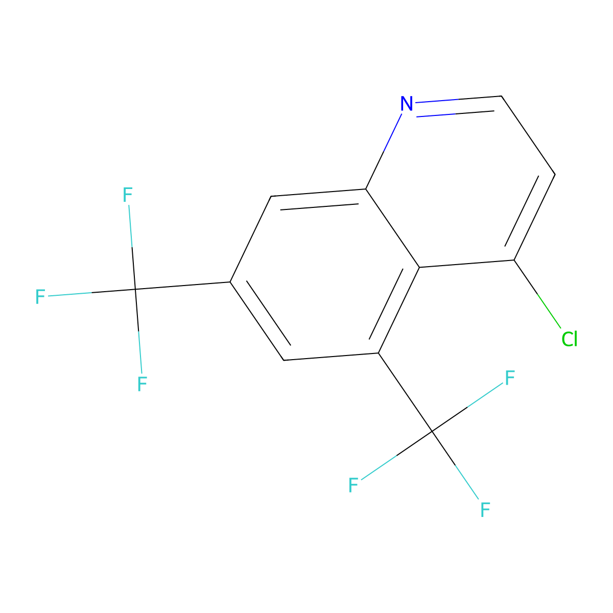 5,7-Bis(trifluoromethyl)-4-chloroquinoline molecular structure, CAS 234450-34-1