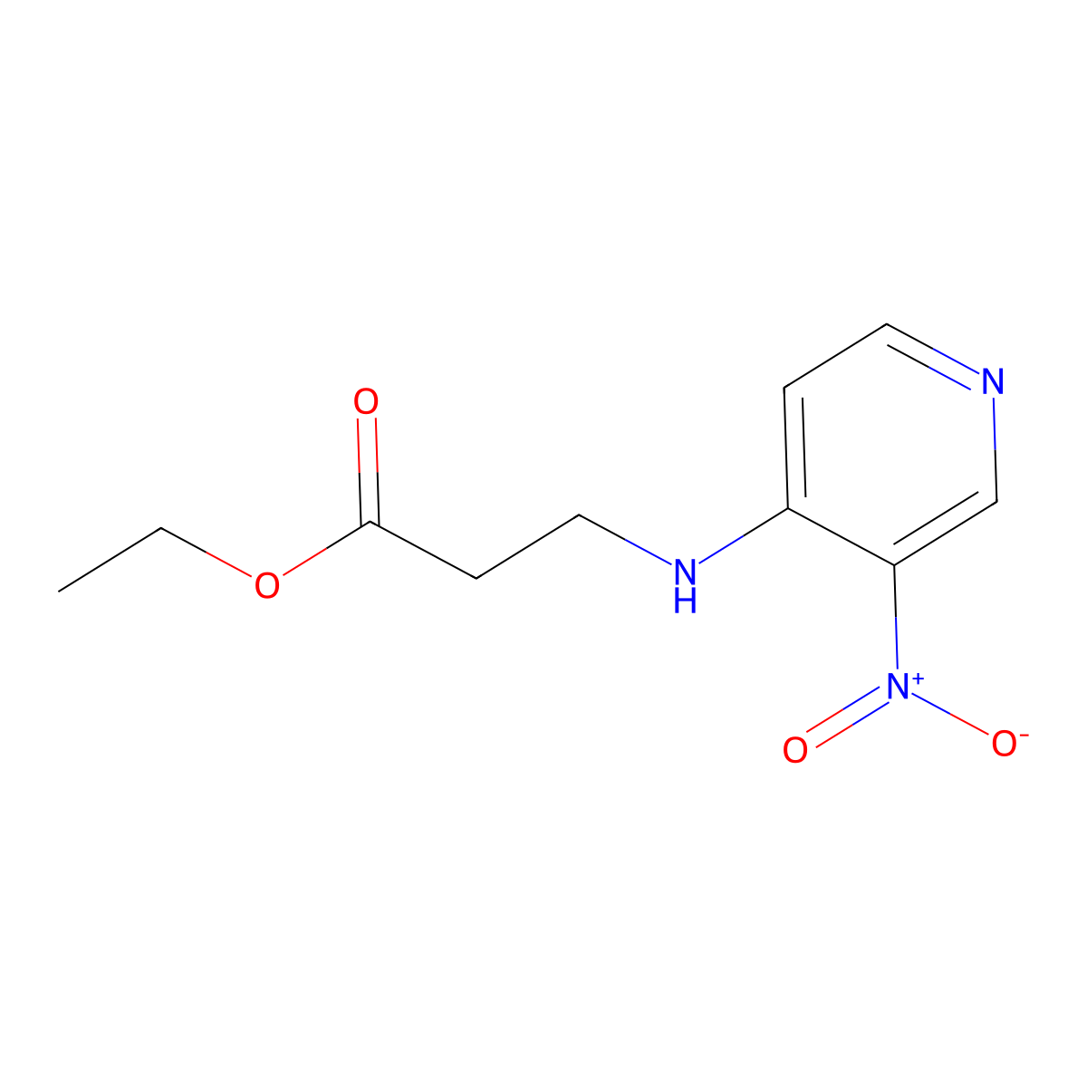Ethyl 3-(3-nitropyridin-4-ylamino)propionate molecular structure, CAS 234450-52-3
